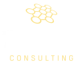 7 steps consulting logo in gold, with a seven circle logo at the top